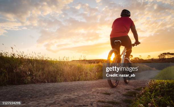 laat het avontuur beginnen. - bicycle trail outdoor sports stockfoto's en -beelden