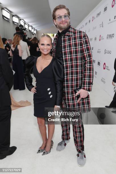 Kristin Chenoweth and Bryan Fuller attend the 27th annual Elton John AIDS Foundation Academy Awards Viewing Party sponsored by IMDb and Neuro Drinks...