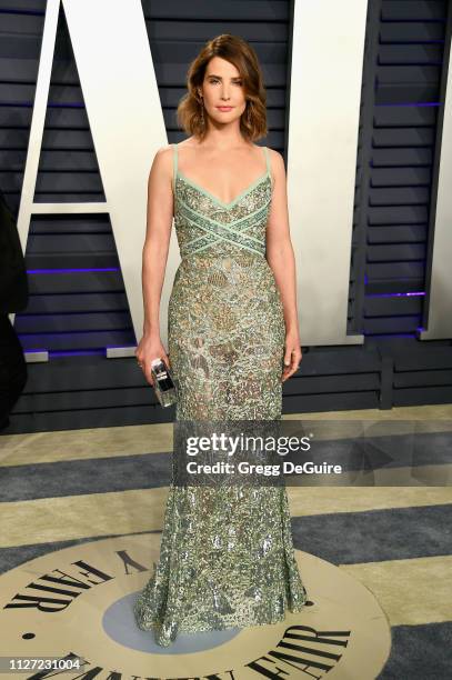 Cobie Smulders attends the 2019 Vanity Fair Oscar Party hosted by Radhika Jones at Wallis Annenberg Center for the Performing Arts on February 24,...