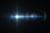 Lens Flare, Space Light, Abstract Black Background