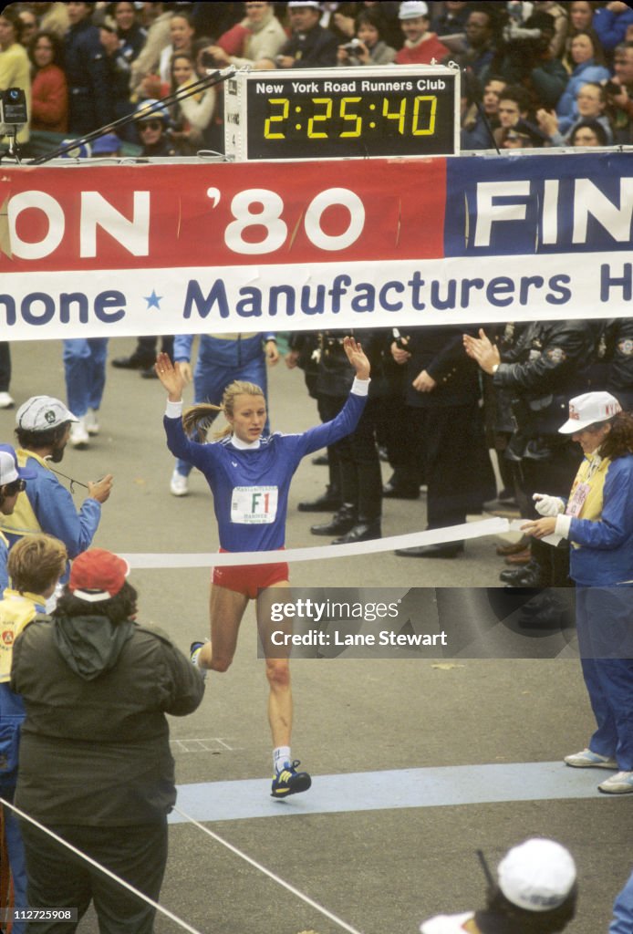 Grete Waitz. 1980 New York City Marathon