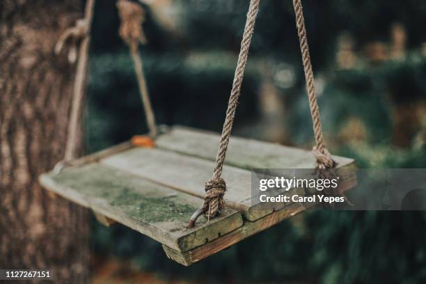 old wooden   swing - swing stock pictures, royalty-free photos & images