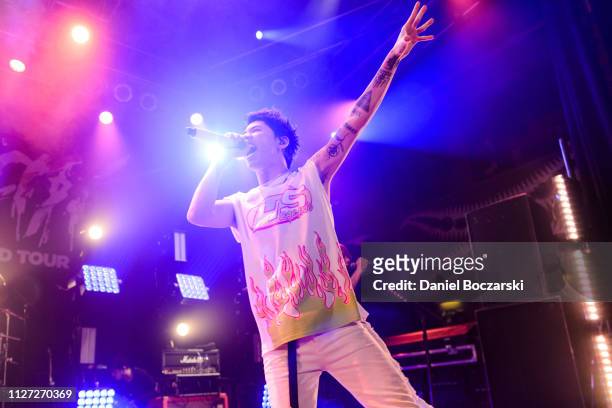 Takahiro "Taka" Moriuchi of ONE OK ROCK performs during the Eye of the Storm North America Tour at House Of Blues Chicago on February 24, 2019 in...