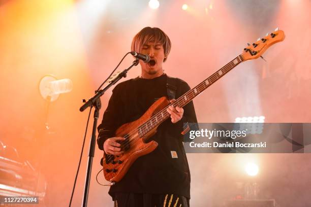 Ryota Kohama of ONE OK ROCK performs during the Eye of the Storm North America Tour at House Of Blues Chicago on February 24, 2019 in Chicago,...