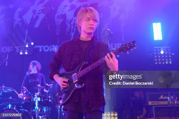 Toru Yamashita of ONE OK ROCK performs during the Eye of the Storm North America Tour at House Of Blues Chicago on February 24, 2019 in Chicago,...