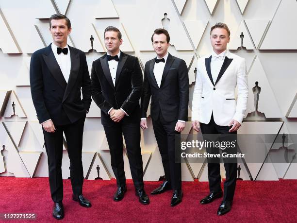 Gwilym Lee, Allen Leech, Joseph Mazzello, and Ben Hardy attends the 91st Annual Academy Awards at Hollywood and Highland on February 24, 2019 in...