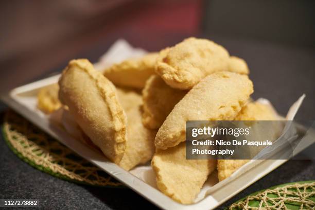 homemade italian panzerotti - deep fried bildbanksfoton och bilder