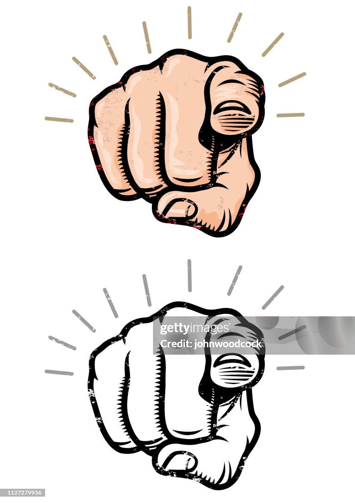 Grunge zeigenden Finger Abbildung