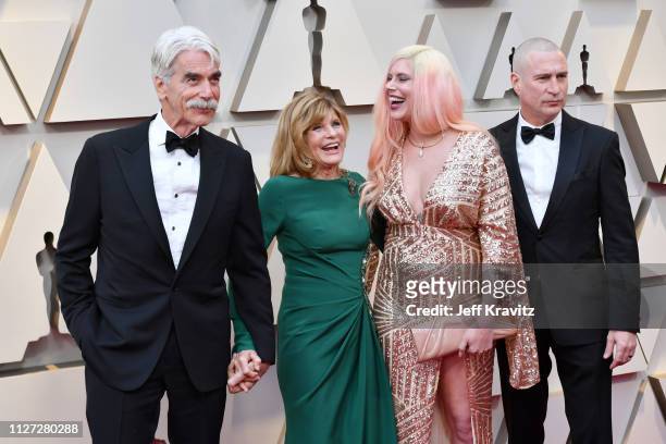 Sam Elliott, Katharine Ross, Cleo Rose Elliott, and Randy Christopher attend the 91st Annual Academy Awards at Hollywood and Highland on February 24,...