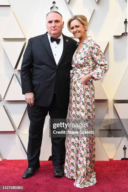 Chef José Andrés and Patricia Andres attends the 91st Annual Academy Awards at Hollywood and Highland on February 24, 2019 in Hollywood, California.