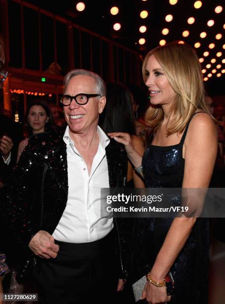 Tommy Hilfiger and Dee Ocleppo Hilfiger attend the 2019 Vanity Fair Oscar Party hosted by Radhika Jones at Wallis Annenberg Center for the Performing...