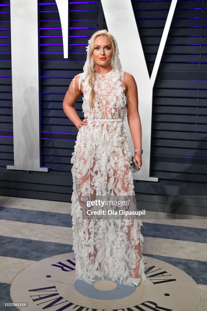 Lindsey Vonn attends the 2019 Vanity Fair Oscar Party hosted by... News