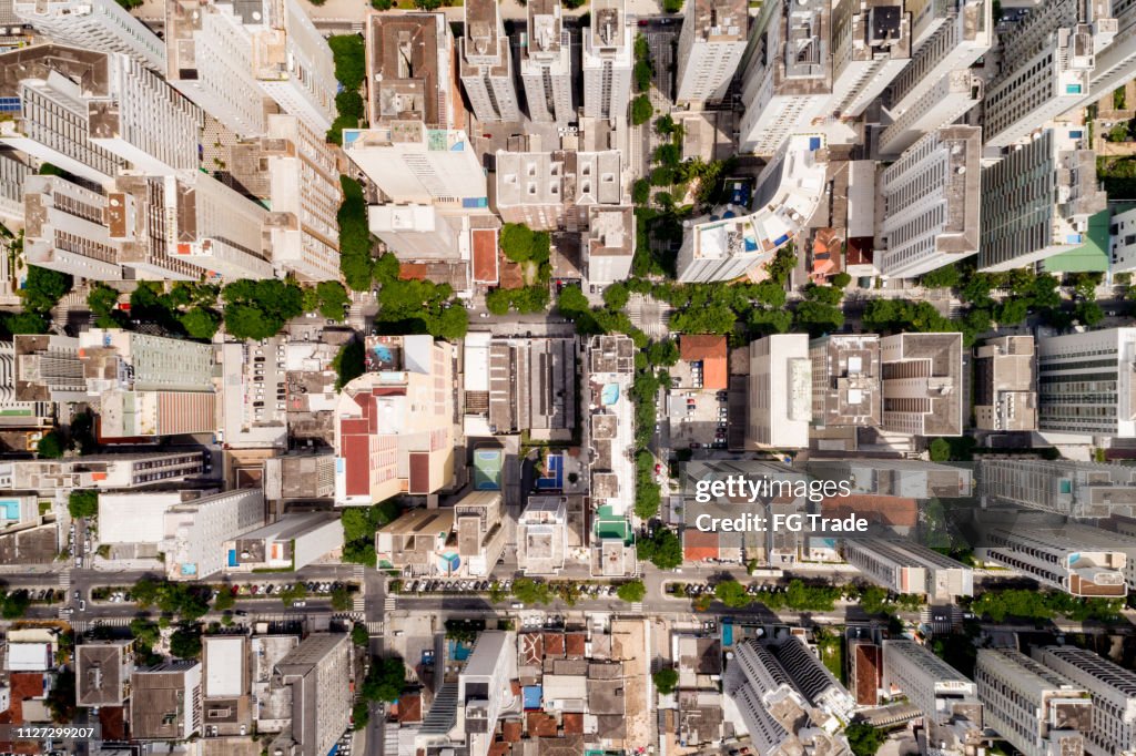 Top View av skyskrapor på city