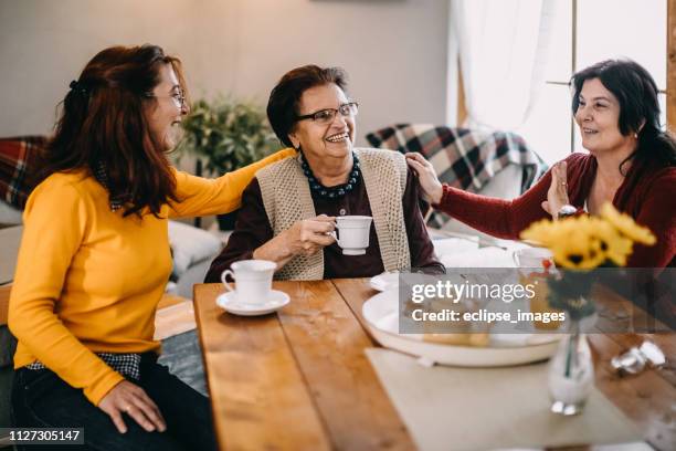 small talk - tea party stock pictures, royalty-free photos & images