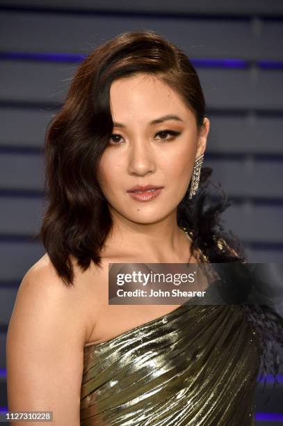 Constance Wu attends the 2019 Vanity Fair Oscar Party hosted by Radhika Jones at Wallis Annenberg Center for the Performing Arts on February 24, 2019...