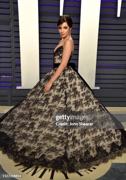 Camila Cabello attends the 2019 Vanity Fair Oscar Party hosted by Radhika Jones at Wallis Annenberg Center for the Performing Arts on February 24,...