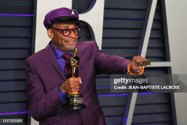 Best Adapted Screenplay winner for "BlackKklansman" Spike Lee attends the 2019 Vanity Fair Oscar Party following the 91st Academy Awards at The...