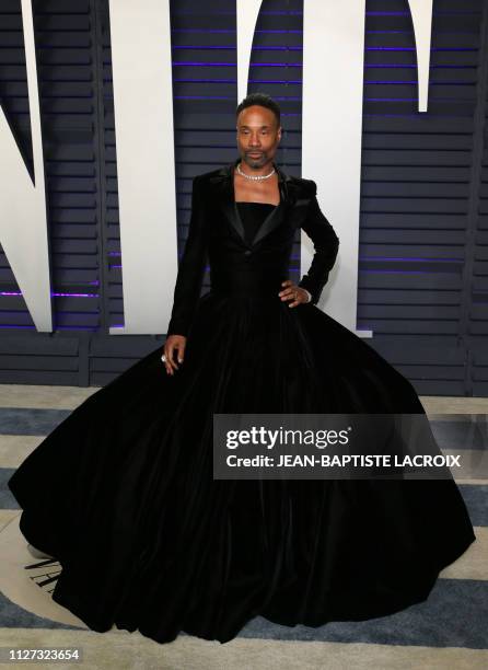Actor Billy Porter attends the 2019 Vanity Fair Oscar Party following the 91st Academy Awards at The Wallis Annenberg Center for the Performing Arts...