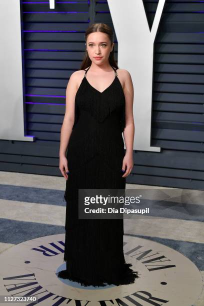 Gideon Adlon attends the 2019 Vanity Fair Oscar Party hosted by Radhika Jones at Wallis Annenberg Center for the Performing Arts on February 24, 2019...