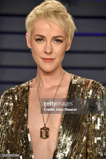 Jena Malone attends the 2019 Vanity Fair Oscar Party hosted by Radhika Jones at Wallis Annenberg Center for the Performing Arts on February 24, 2019...