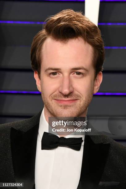 Joseph Mazzello attends the 2019 Vanity Fair Oscar Party hosted by Radhika Jones at Wallis Annenberg Center for the Performing Arts on February 24,...