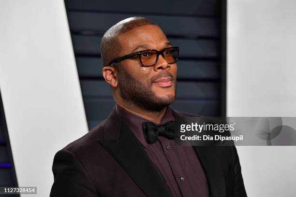 Tyler Perry attends the 2019 Vanity Fair Oscar Party hosted by Radhika Jones at Wallis Annenberg Center for the Performing Arts on February 24, 2019...
