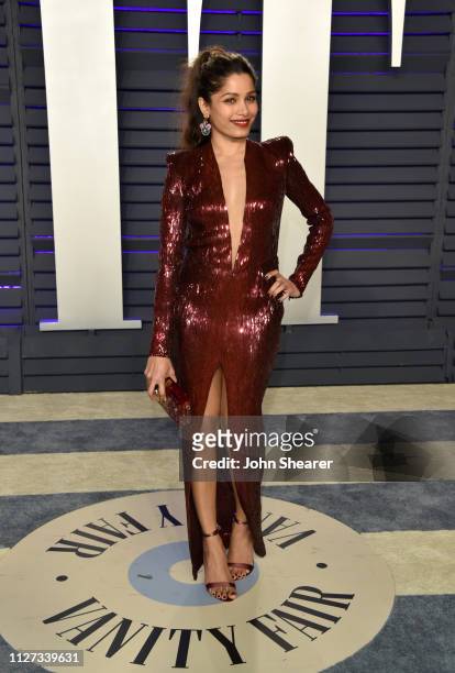 Freida Pinto attends the 2019 Vanity Fair Oscar Party hosted by Radhika Jones at Wallis Annenberg Center for the Performing Arts on February 24, 2019...
