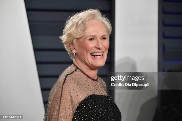 Glenn Close attends the 2019 Vanity Fair Oscar Party hosted by Radhika Jones at Wallis Annenberg Center for the Performing Arts on February 24, 2019...