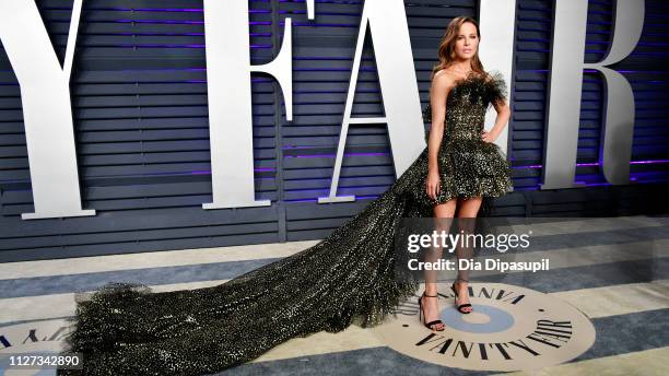 Kate Beckinsale attends the 2019 Vanity Fair Oscar Party hosted by Radhika Jones at Wallis Annenberg Center for the Performing Arts on February 24,...