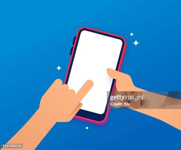 using a mobile device - portability stock illustrations