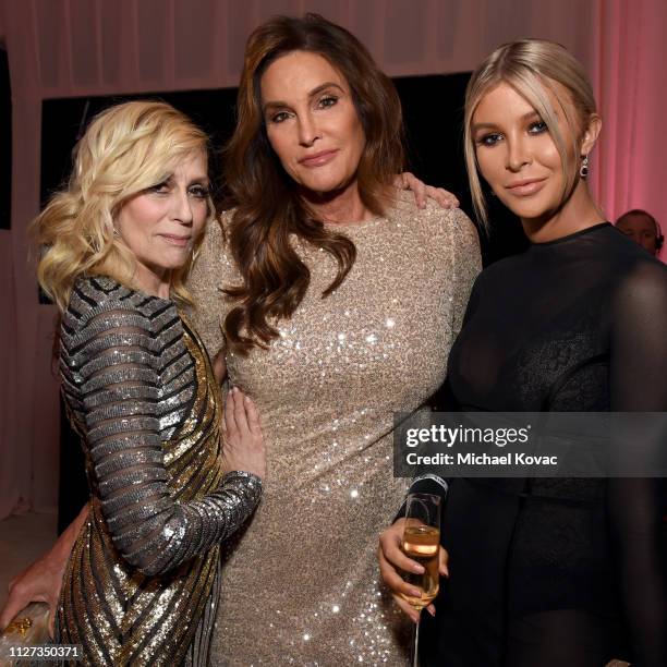 Judith Light, Caitlyn Jenner, and Sophia Hutchins attend the 27th annual Elton John AIDS Foundation Academy Awards Viewing Party sponsored by IMDb...