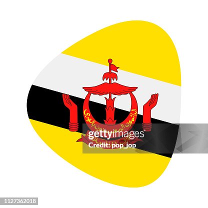 Brunei - Abstract Flag Vector Flat Icon Brunei - Abstract Flag Vector Flat Icon