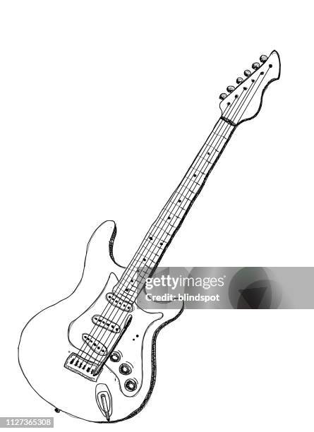 illustrazioni stock, clip art, cartoni animati e icone di tendenza di chitarra elettrica - chitarra