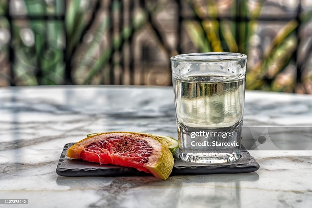 Schuss von mezcal