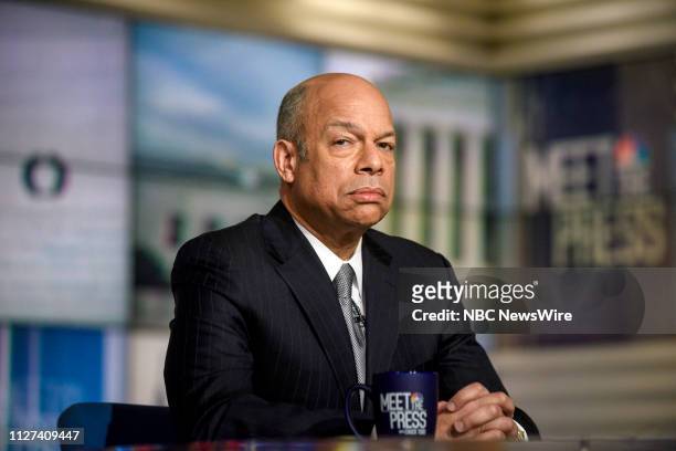 Pictured: ? Jeh Johnson, Former Secretary of Homeland Security, appears on "Meet the Press" in Washington, D.C., Sunday, Feb. 24, 2019.