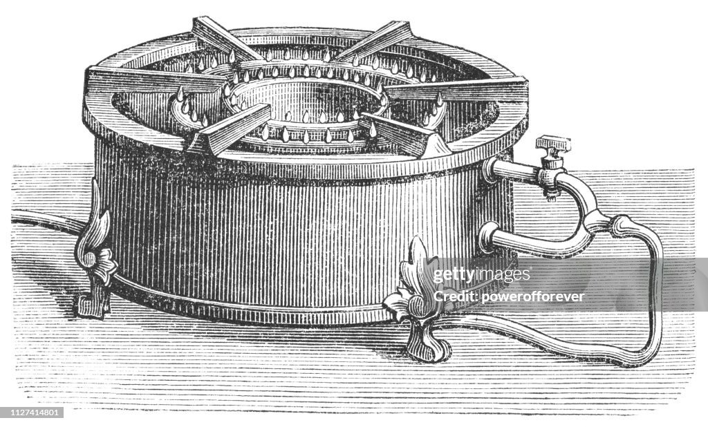 Early Gas Hot Plate - 19th Century