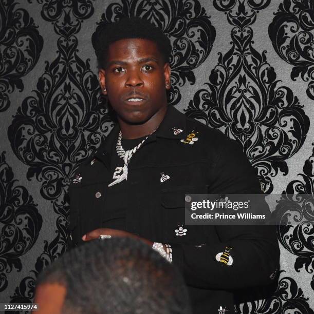 Rapper Casanova attends the Official Big Game Take over Hosted by Cardi B+Meek Mill at Compound on February 3, 2019 in Atlanta, Georgia.