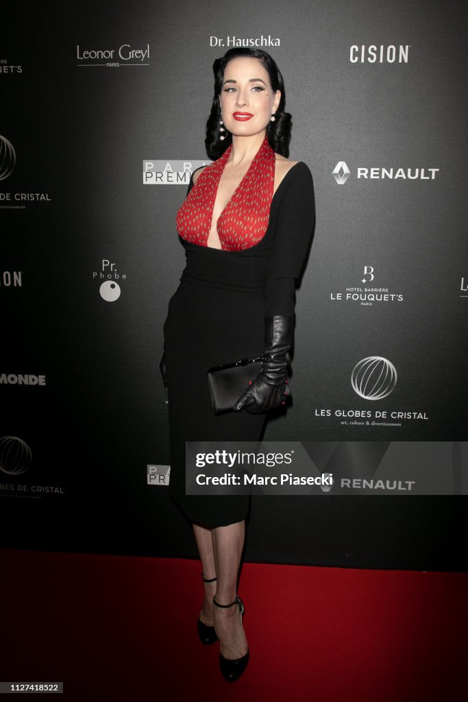 Dita Von Teese attends the 14th "Globe De Cristal" ceremony at Salle