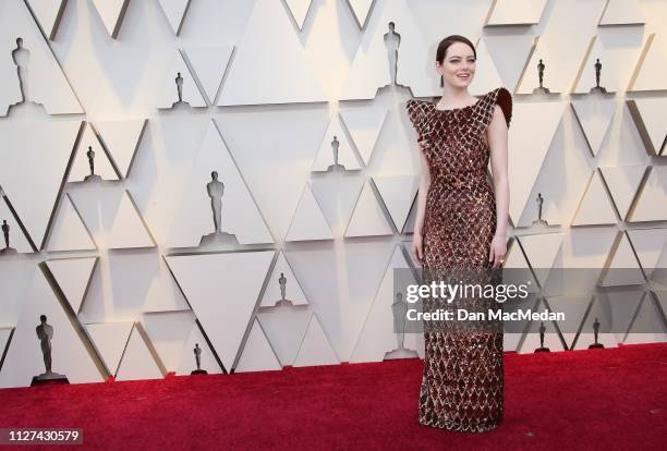 Emma Stone attends the 91st Annual Academy Awards at Hollywood and Highland on February 24, 2019 in Hollywood, California.