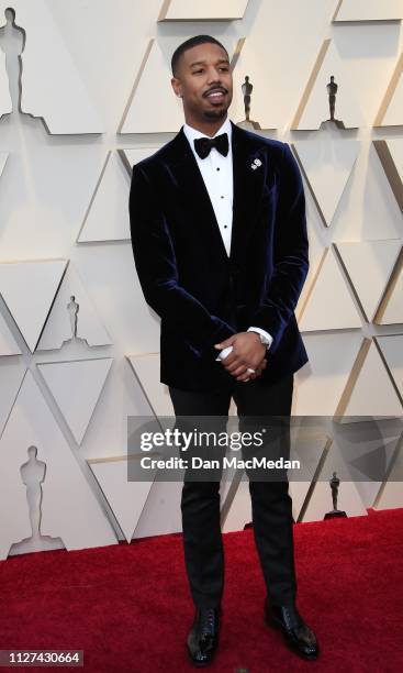 Michael B. Jordan attends the 91st Annual Academy Awards at Hollywood and Highland on February 24, 2019 in Hollywood, California.