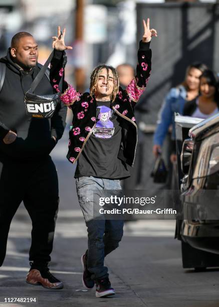 Lil Pump is seen on February 25, 2019 in Los Angeles, California.