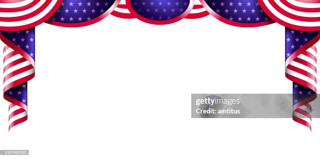 Patriotic drapes frame