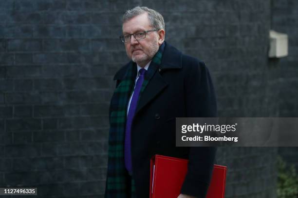David Mundell, U.K. Scottish secretary, arrives for a weekly meeting of cabinet ministers at number 10 Downing Street in London, U.K., on Tuesday,...