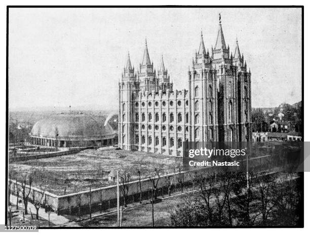 Templo De Salt Lake Templo Mrmon, Foto de stock
