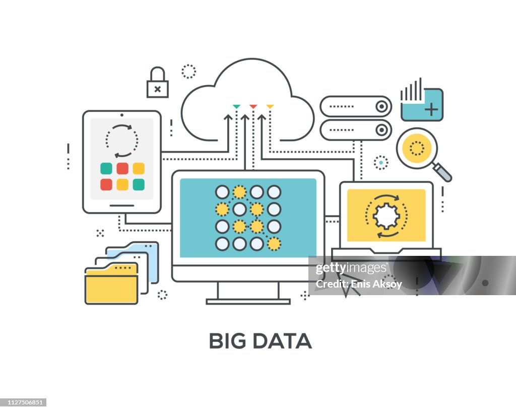 Big Data Concept with icons