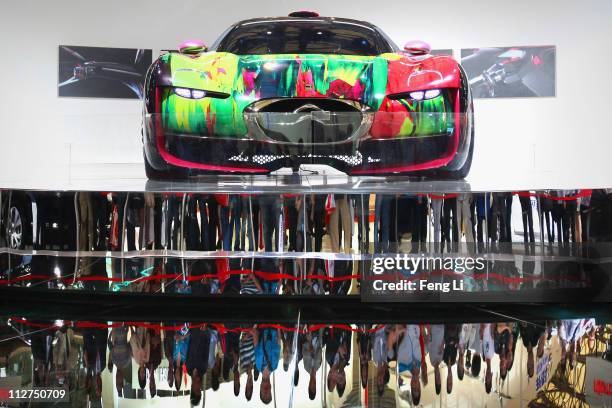 Citroen Survolt Conception Car is displayed during the media day of the Shanghai International Automobile Industry Exhibition at Shanghai New...