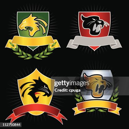 Set of Vector Emblems & Crests Set of Vector Emblems & Crests