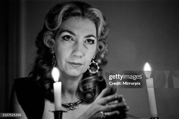 Witch, Mrs Patricia Crowther, High Priestess of the Moon Goddess pictured at her Sheffield home. 8th December 1971.