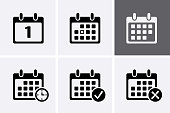 Calendar Icons Vector.