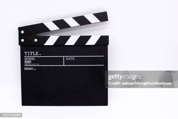 movie clapper board,movie production - カチンコ ストックフォトと画像
